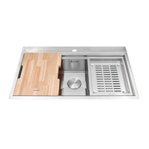 Chậu rửa bát inox MALLOCA SLIDE MS861 dương bàn 1 hố