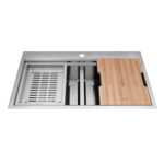 Chậu rửa bát inox MALLOCA SLIDE MS862 dương bàn 2 hố