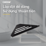 Kệ nhà tắm CAESAR Q6314B góc inox 1 tầng đen - Ảnh 5
