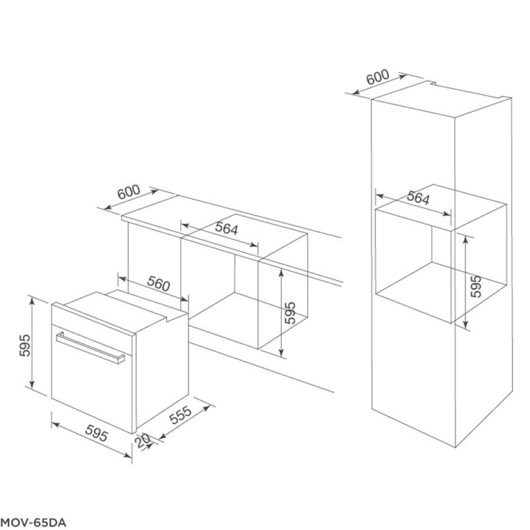 Lò nướng MALLOCA MOV-65DA KÍNH TRẮNG âm tủ (1)