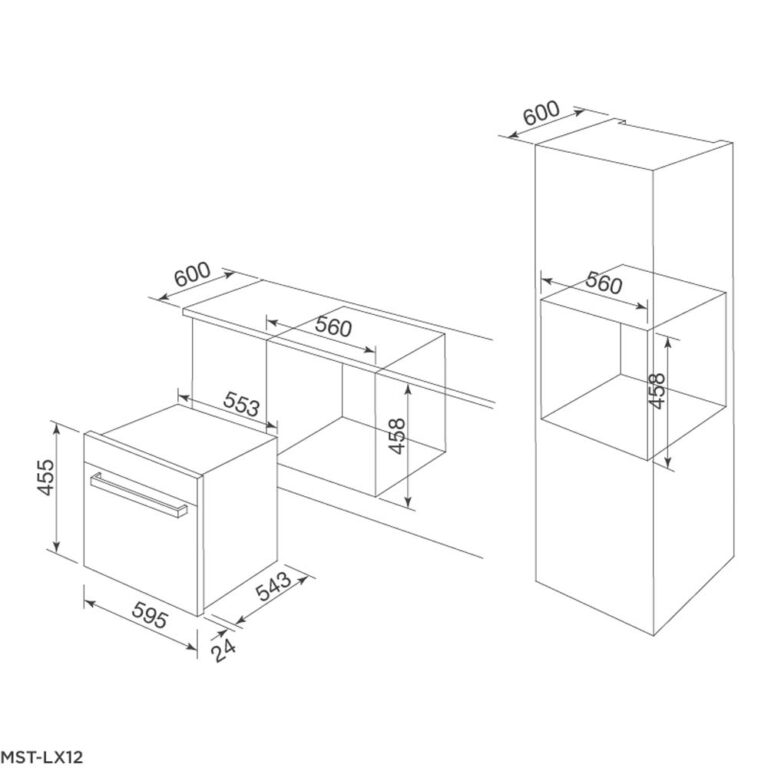 Lò nướng có hấp MALLOCA MST-LX12 âm tủ (1)