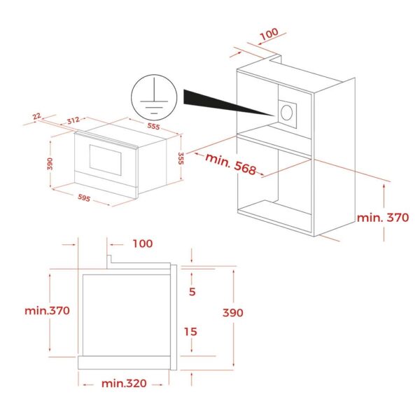 Lò vi sóng có nướng TEKA ML 8220 BIS L BK âm tủ