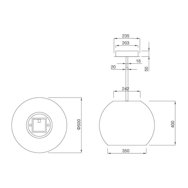 Máy hút mùi MALLOCA SPHERA CHROME-I001C 50cm độc lập (1)