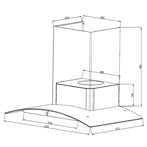 Máy hút mùi SEVILLA SV-3388A1 70cm kính cong (2)