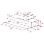 Máy hút mùi TEKA CNL 6815 PLUS âm tủ