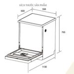 Máy rửa bát CANZY CZ WSG14PTC độc lập (1)