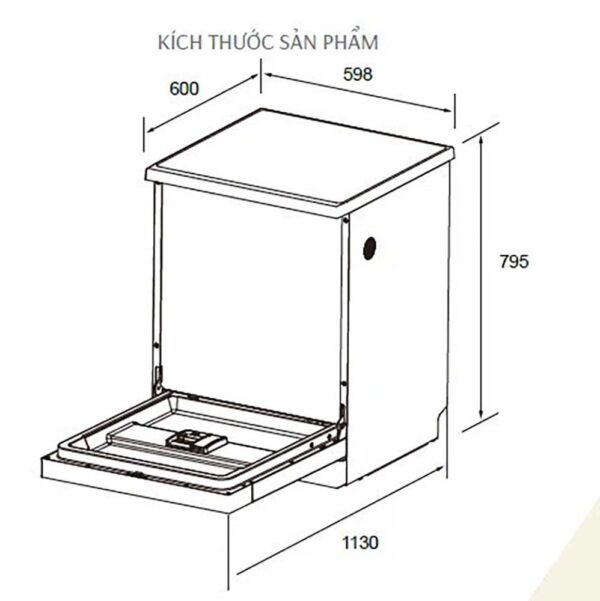 Máy rửa bát CANZY CZ WSG14PTC độc lập (1)