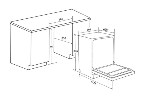 Máy rửa bát SPELIER SP 15 DW-S HA độc lập (1)