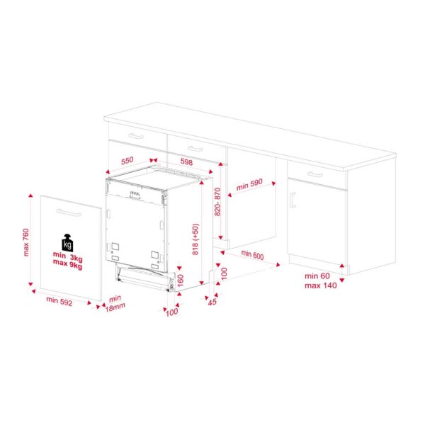 Máy rửa bát TEKA DFI 46750 âm tủ
