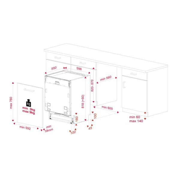 Máy rửa bát TEKA DFI 49650 âm tủ