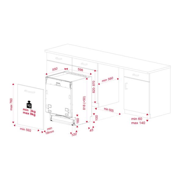 Máy rửa bát TEKA DFI 76950 WH âm tủ