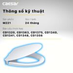 Nắp bồn cầu CAESAR M221 rơi êm - Ảnh 6