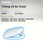 Nắp bồn cầu CAESAR M232 rơi êm - Ảnh 6