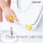 Nắp bồn cầu CAESAR MU237 rơi êm - Ảnh 7