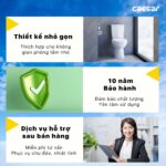 Bồn cầu 2 khối CAESAR CDS1325 nắp êm MS220 - Ảnh 7
