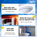Bồn cầu 2 khối CAESAR CD1325 nắp thường M220 - Ảnh 6