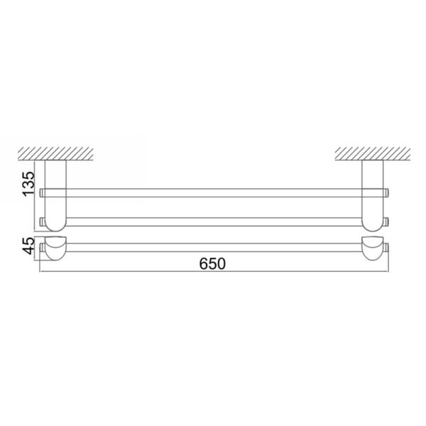 Thanh treo khăn D&K DK800615C-60