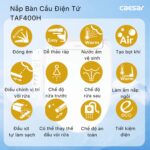 Bồn cầu thông minh CAESAR C1395F TAF400H (CD1395) nắp rửa điện tử - Ảnh 10