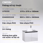 Tủ lavabo CAESAR LF5232 EH48002AV - Ảnh 3
