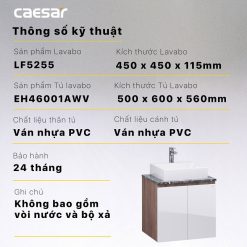 Tu lavabo CAESAR LF5255 EH46001AWV 9