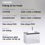 Tủ lavabo CAESAR LF5258 EH48002AV - Ảnh 4