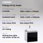 Tủ lavabo CAESAR LF5259 EH46001ADV - Ảnh 4