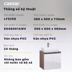 Tu lavabo CAESAR LF5259 EH46001AWV 9