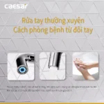 Vòi lavabo CAESAR B520CU cổ cao nóng lạnh - Ảnh 9