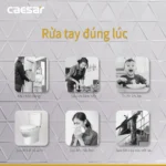 Vòi lavabo CAESAR B530CU cổ cao nóng lạnh - Ảnh 10