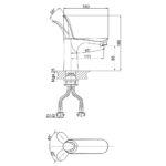 Vòi lavabo D&K DK1032141 nóng lạnh