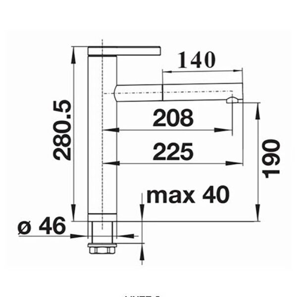 Vòi rửa bát BLANCO LINEE-S SANTHRACITE (1)