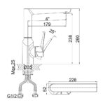 Vòi rửa bát D&K DK1262401 rút dây