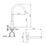 Vòi rửa bát D&K DK1382401