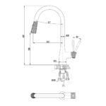 Vòi rửa bát D&K DK1462504-D rút dây (1)