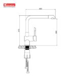 Vòi rửa bát KONOX Felix Chrome nóng lạnh - Ảnh 2