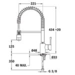 Vòi rửa bát TEKA ARK 937 nóng lạnh rút dây