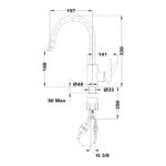 Vòi rửa bát TEKA MTP 938 nóng lạnh rút dây