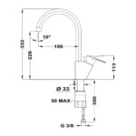 Vòi rửa bát TEKA MTP 995 nóng lạnh