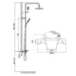 Vòi sen cây D&K DK2143741B14 nhiệt độ
