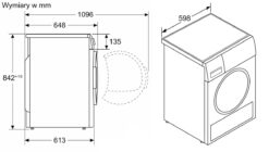 kich thuoc May say quan ao BOSCH WQG241AGPL 9kg serie 6