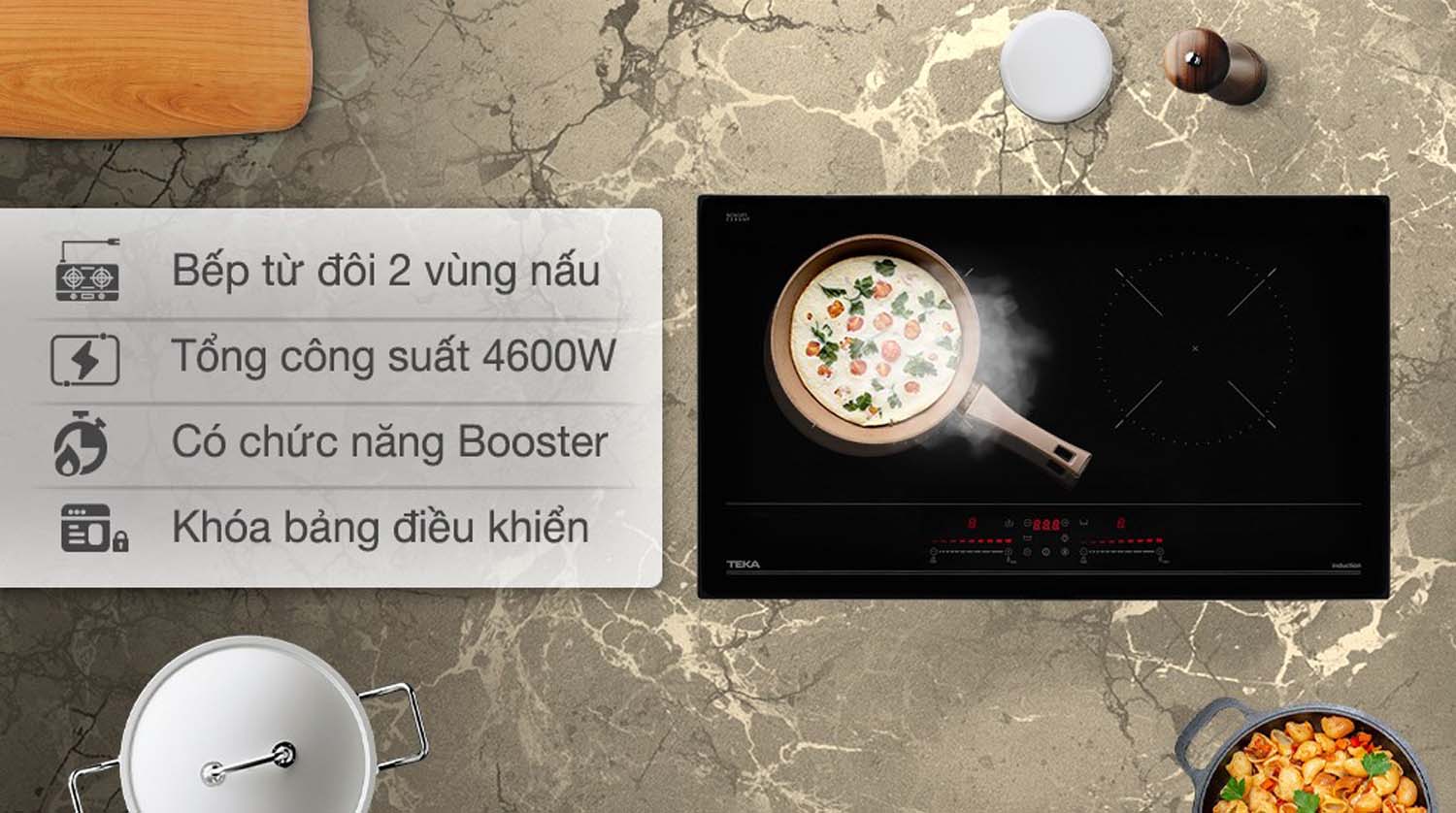 Bếp từ đôi TEKA IBC 7322 S 112510040 1 tinh nang Bep tu doi TEKA IBC 7322 S 112510040