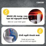 Bồn cầu 2 khối CAESAR CT1338 nắp thường M220 - Ảnh 5