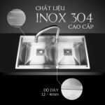 Chậu rửa bát inox MALLOCA MS6304ST âm bàn 2 hố - Ảnh 3