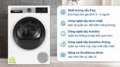 tinh nang May say quan ao BOSCH WQG24570SG 9Kg Serie 6