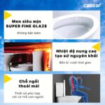 Bồn cầu thông minh CAESAR CD1341 TAF400H nắp rửa điện tử - Ảnh 7