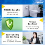 Bồn cầu thông minh CAESAR CD1341 TAF400H nắp rửa điện tử - Ảnh 6