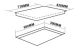 Bản vẽ kích thước Bếp từ đôi FERROLI Flash BN