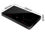 Bản vẽ kích thước Bếp từ đôi FERROLI ID3500KP dương bàn