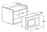 Bản vẽ kích thước Lò vi sóng CANZY CZ-28GS âm tủ