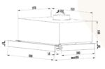 Bản vẽ kích thước Máy hút mùi CANZY CZ 516B 60cm âm tủ
